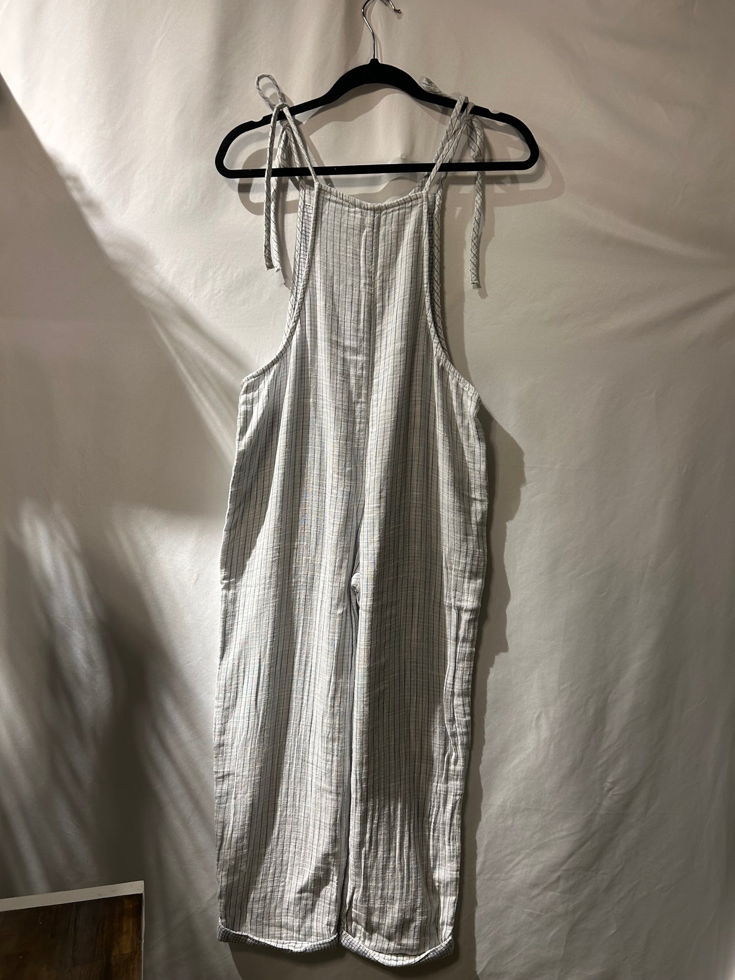 Aerie Lightweight Striped Overalls XS