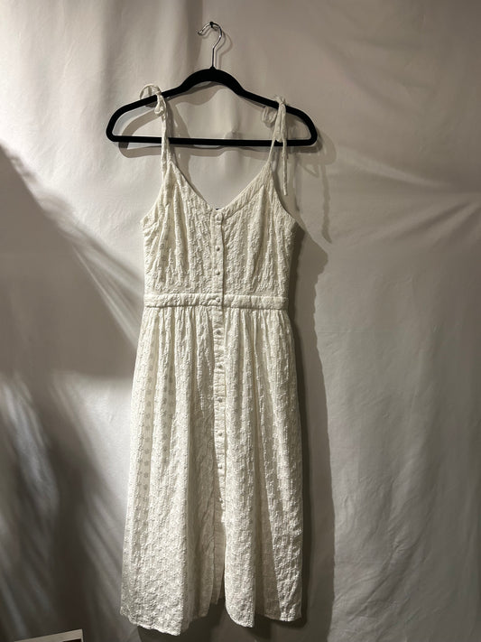 FRNCH White Textured Maxi Dress XS