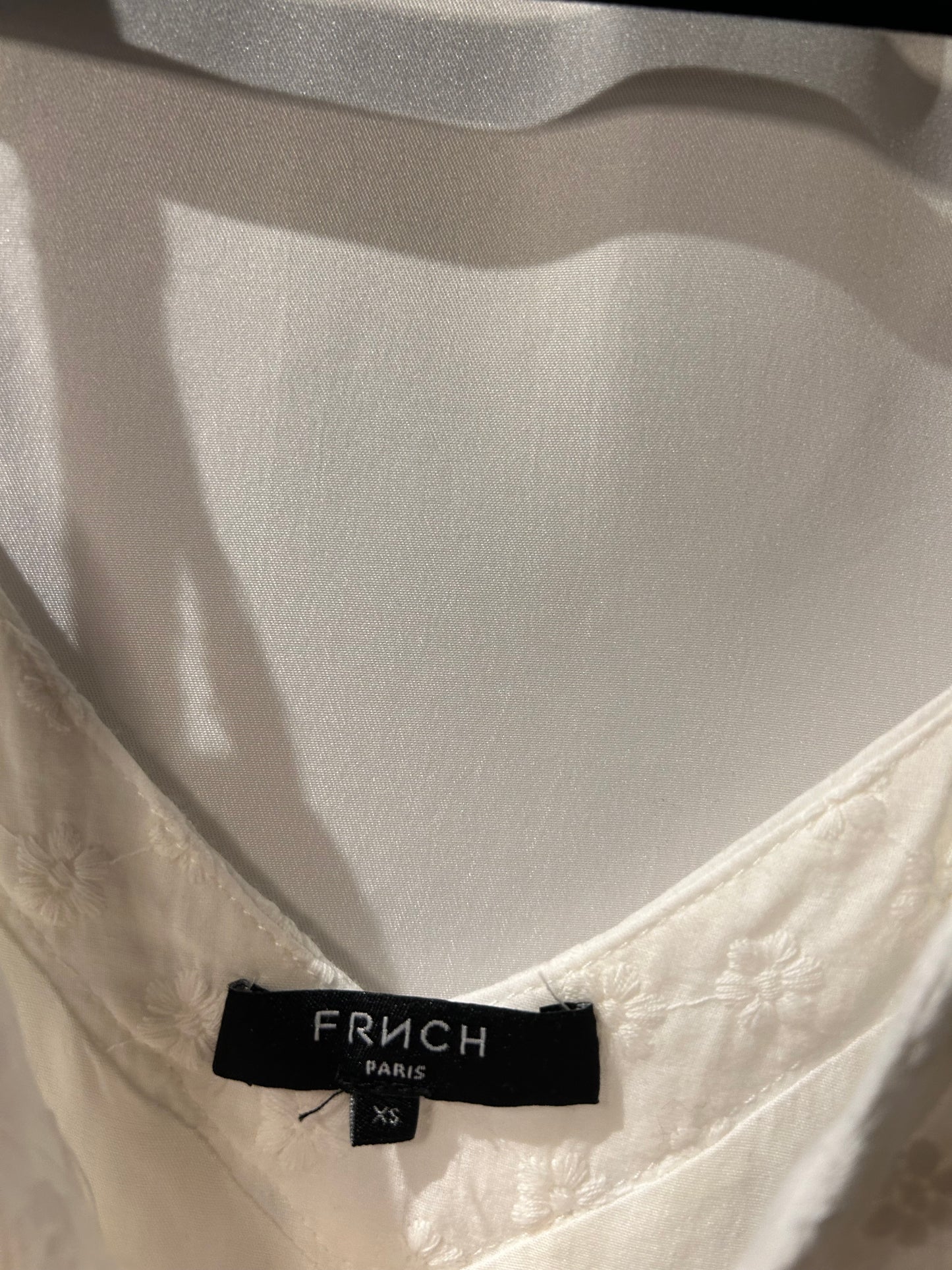 FRNCH White Textured Maxi Dress XS