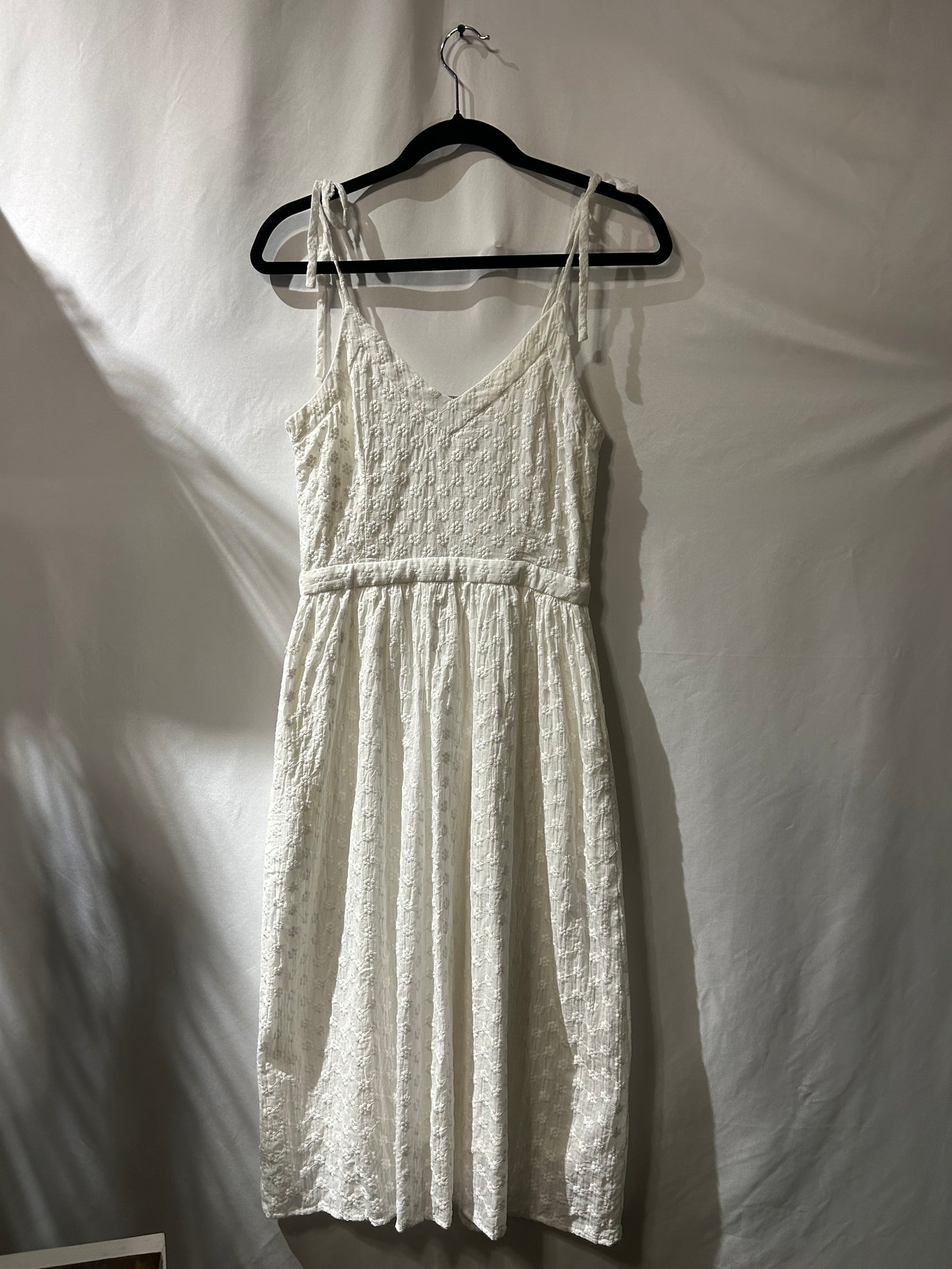 FRNCH White Textured Maxi Dress XS