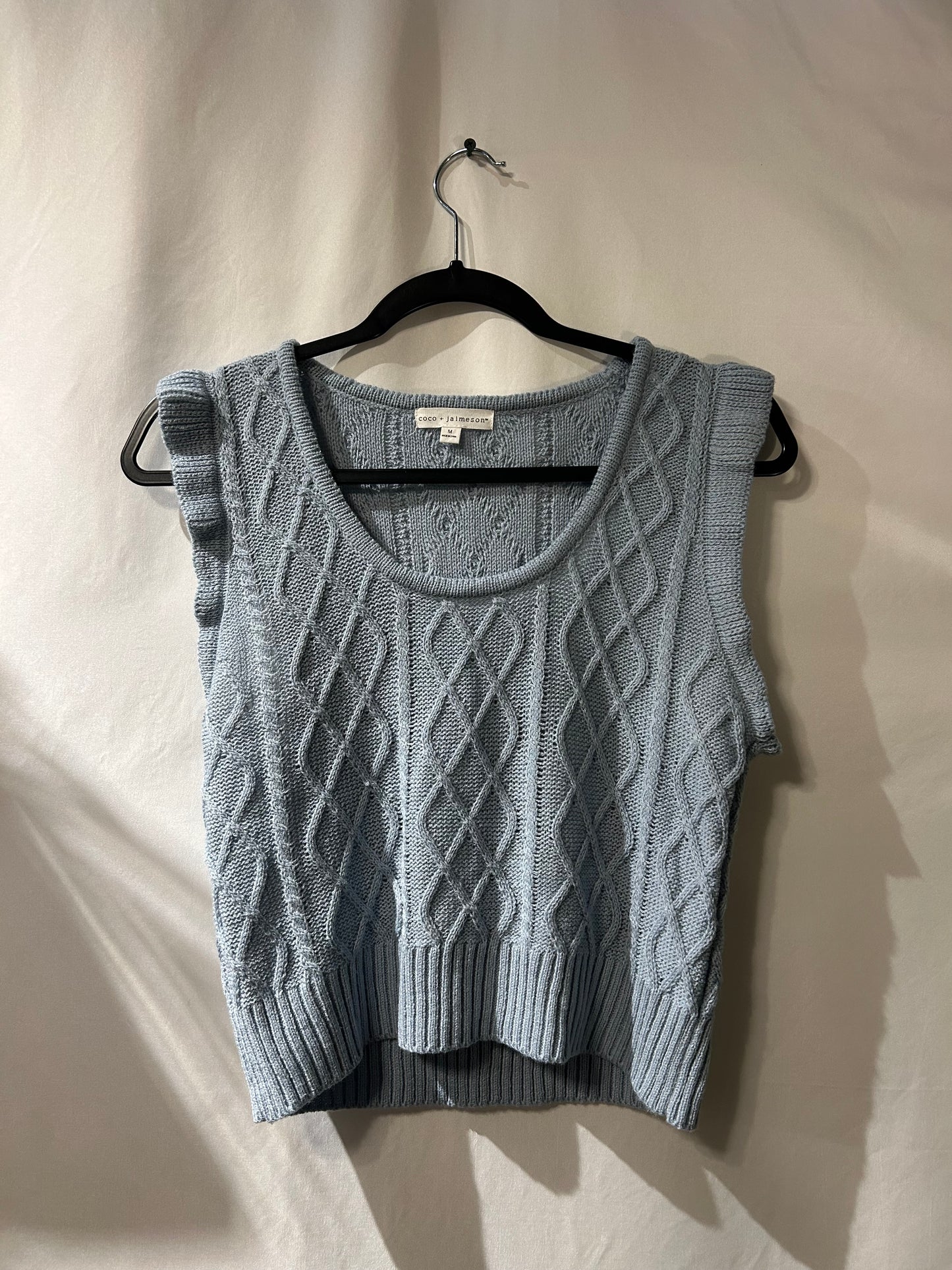 Coco + Jameson Baby Blue Sweater Tank M