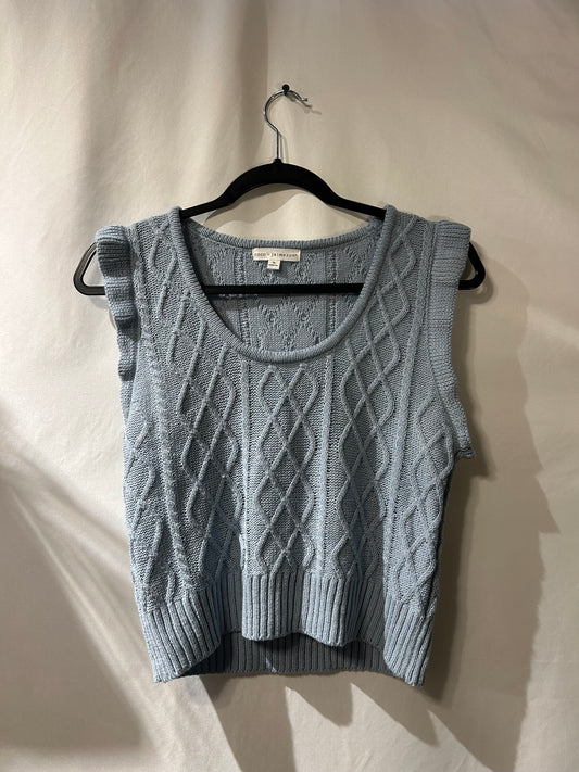 Coco + Jameson Baby Blue Sweater Tank M