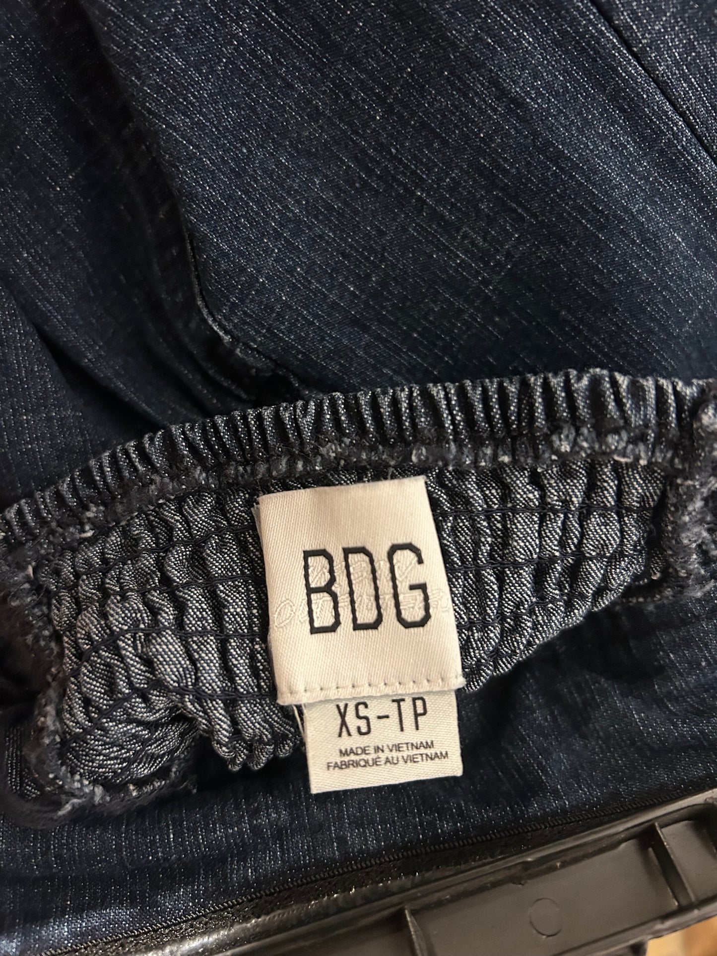 BDG Jean Strapless Dress XS