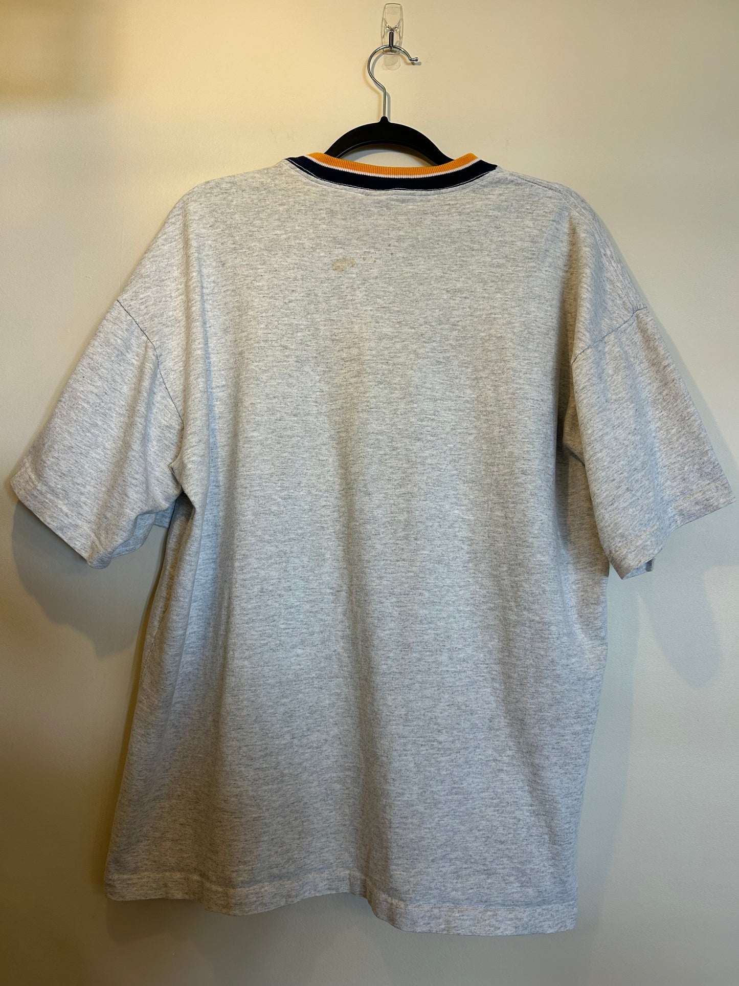 Vintage Notre Dame Shamrock Patch Grey T-Shirt XL