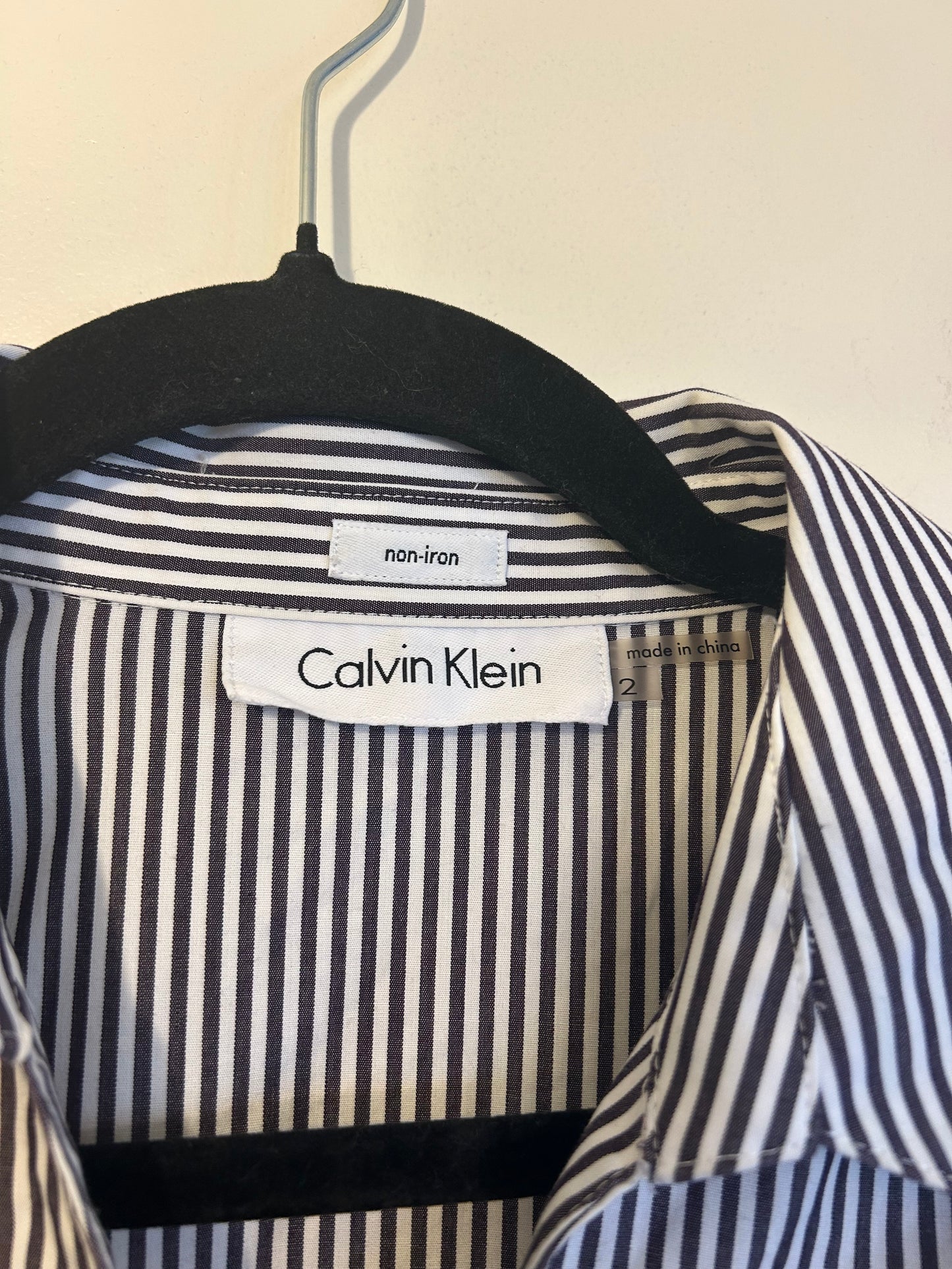 Calvin Klein Brown Striped Trendy Button Up 2