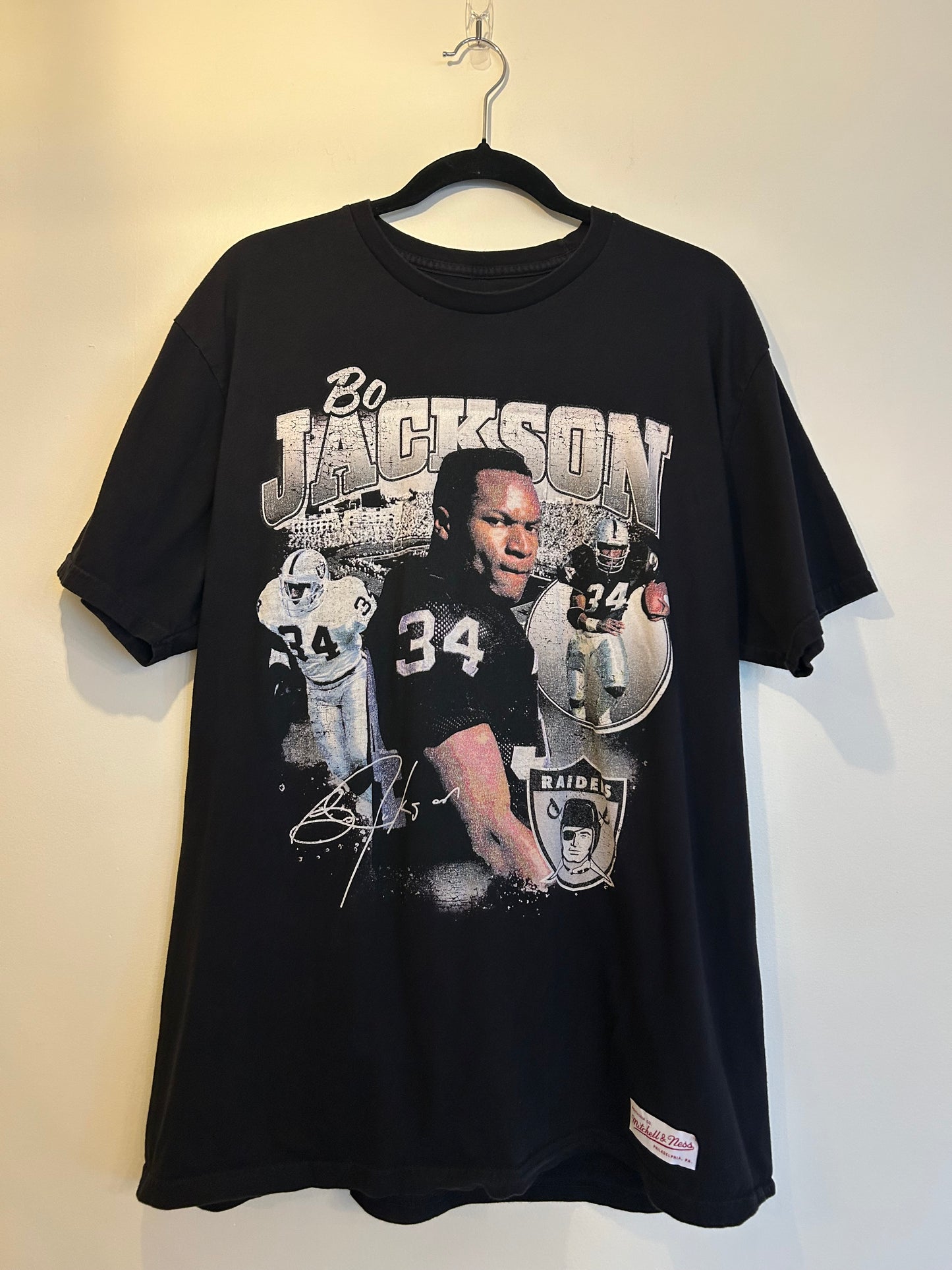 Bo Jackson Black Graphic T-Shirt XL