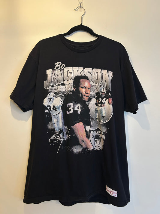 Bo Jackson Black Graphic T-Shirt XL