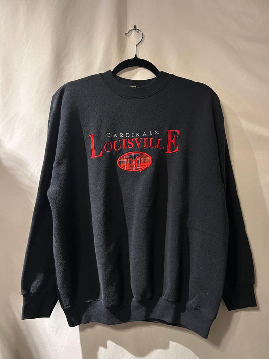 Vintage Louisville Cardinals Black Sweatshirt L