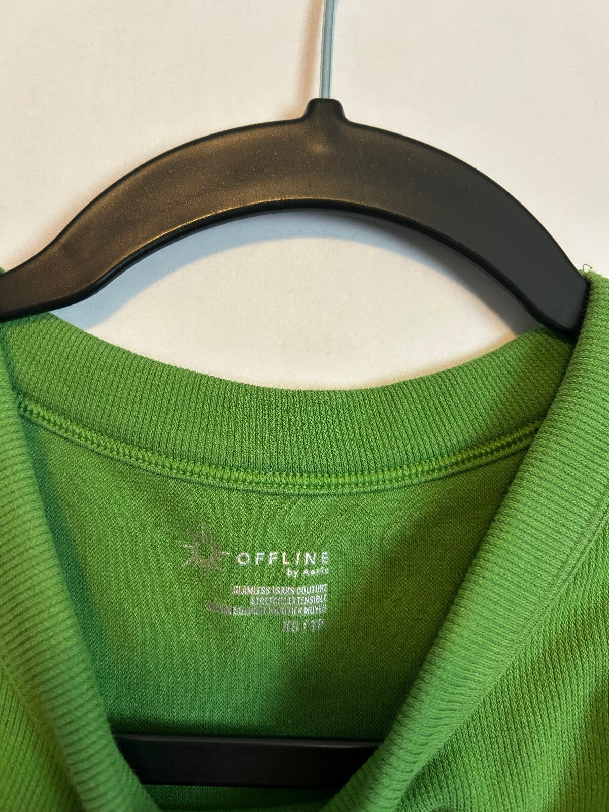 Offline by Aerie Green Ribbed Crop Tank XS
