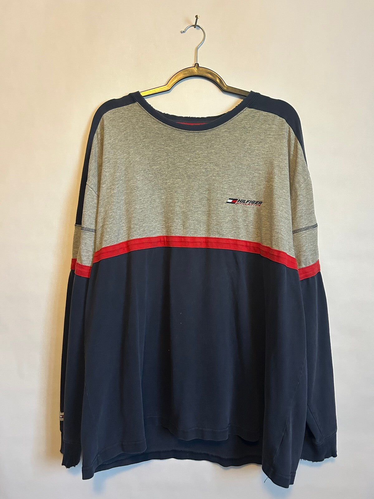 Vintage 90s Tommy Hilfiger Athletics Long-Sleeve Shirt XXL