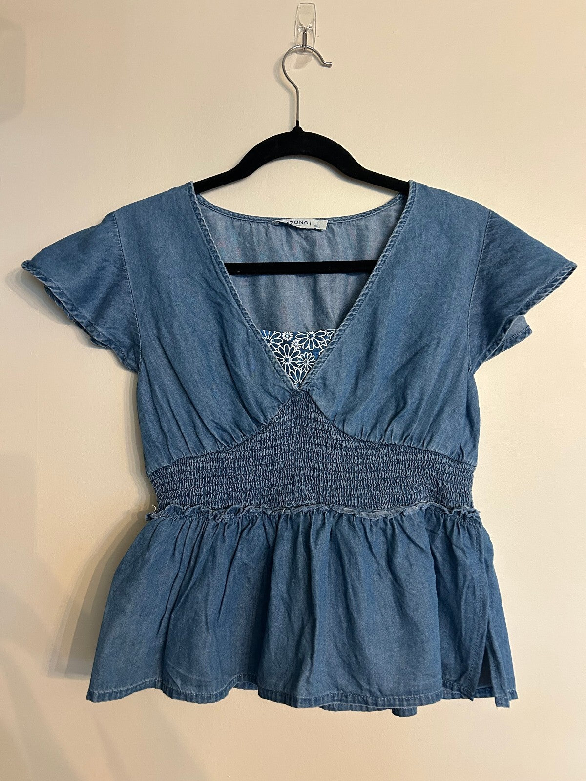 Arizona Denim Layered Top L