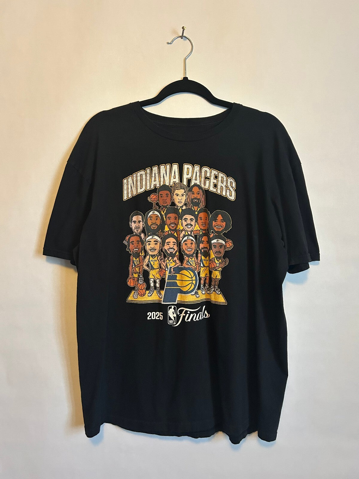 Indiana Pacers 2025 Finals "All Team Caricature" T-Shirt XL