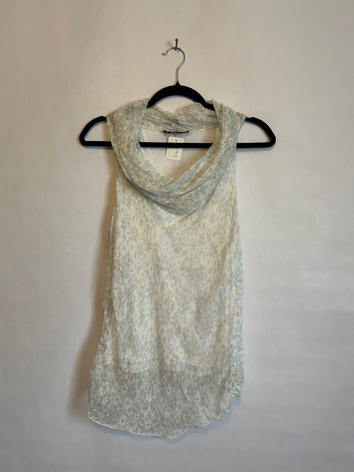 Allegra Sleeveless Cowl-Neck Floral Blouse S