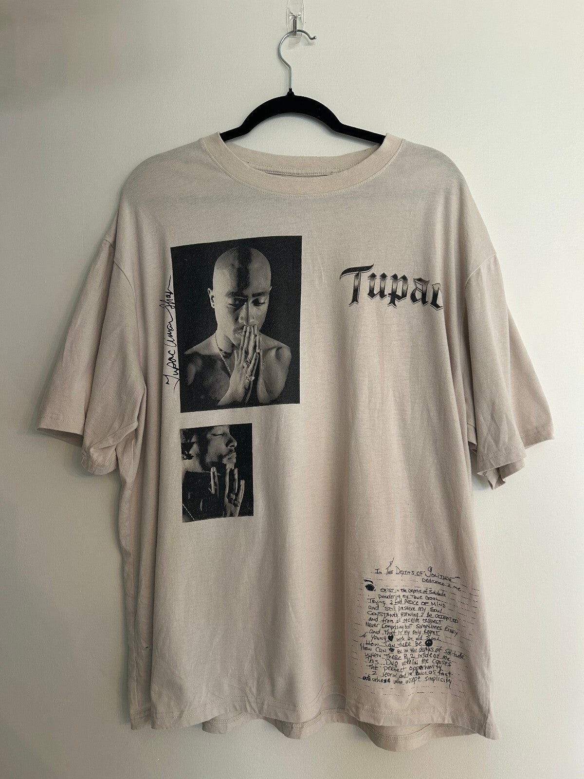 2Pac Lyrics T-Shirt XXL