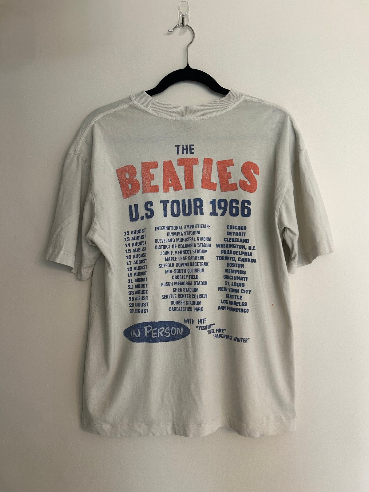 The Beatles 1996 United States Tour Graphic T-Shirt XXS (Oversized)