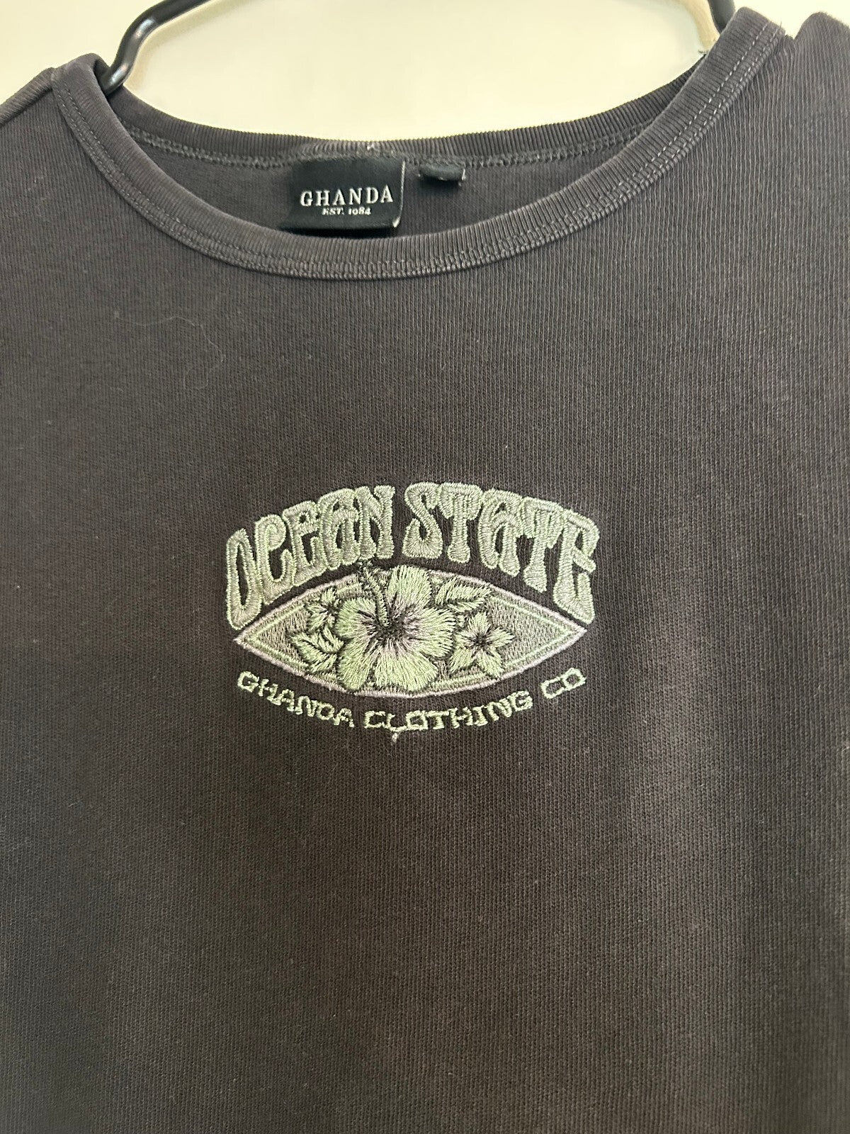 Ghanda Embroidered Ocean State T-Shirt 14