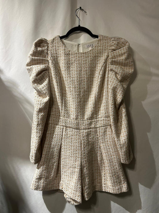 TCEC Cream Tweed Romper S